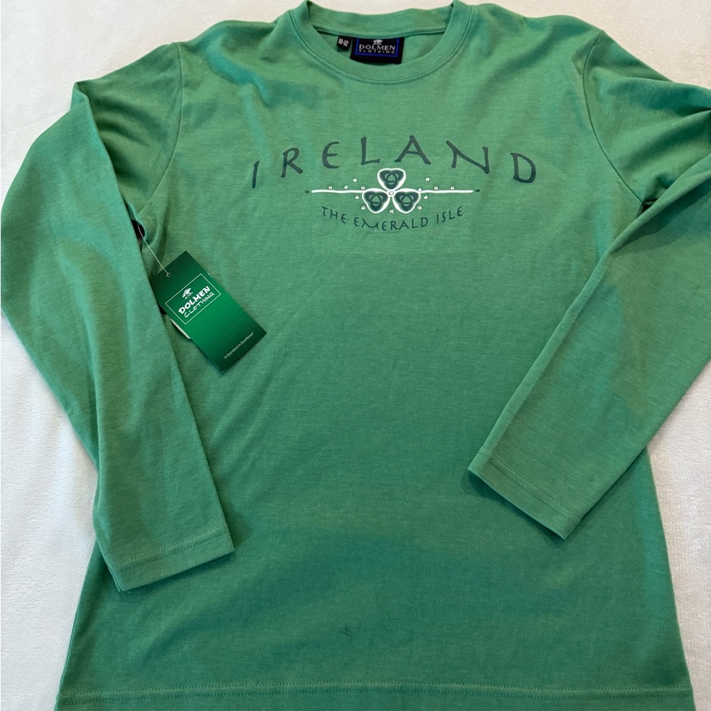 Dolmen Clothing Emerald Isle Ireland T Shirt Women’s Size 10/12 Medium NEW E54